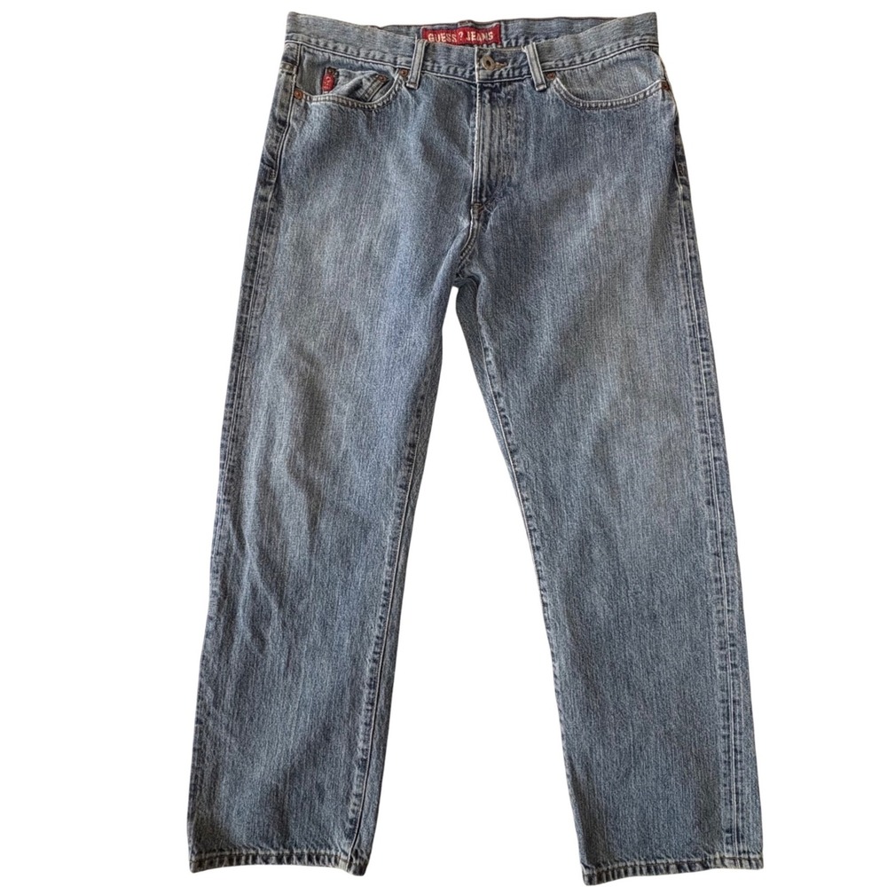 Vintage Guess Jeans Mens 36x29 Denim Mexico 90s Y2K Straight Leg Baggy Stretwear